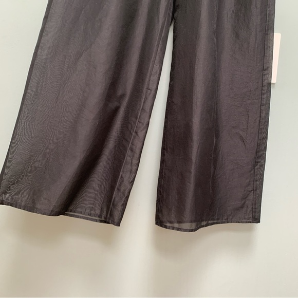 SIR. Black Cover Up Sheer Pants in Black 4 - Picture 6 of 11